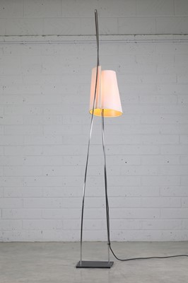Lot 370 - An Italian chrome floor lamp