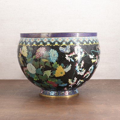 Lot 326 - A Chinese cloisonné jardinière