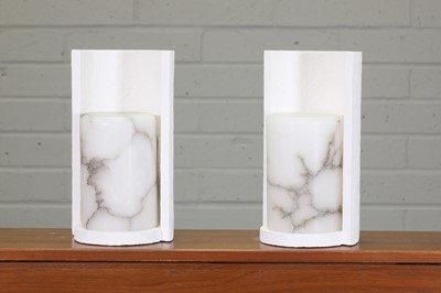 Lot 619 - A pair of Garnier et Linker 'Cyrus' wall lights