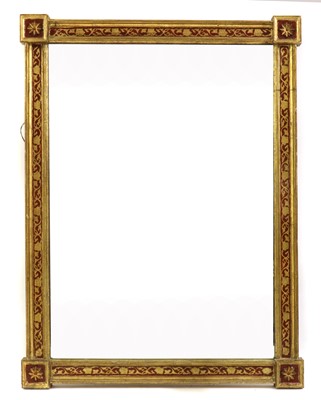 Lot 526 - A painted and parcel gilt wall mirror