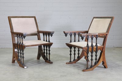Lot 126 - A pair of walnut chairs