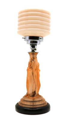 Lot 156 - An Art Deco 'Three Graces' table lamp