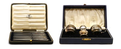 Lot 28 - A silver cruet set
