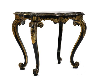 Lot 292 - A Victorian ebonised papier mache table