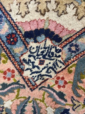 Lot 272 - A Persian wool carpet attributed to the Benlian workshops