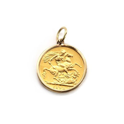 Lot 277 - A sovereign coin pendant
