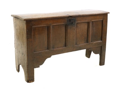 Lot 497 - An oak coffer