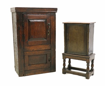 Lot 487 - Two oak cupboards