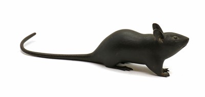 Lot 179 - A bronze rat