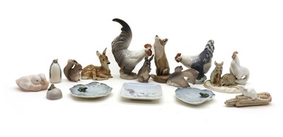 Lot 125 - A collection of Royal Copenhagen porcelain figures