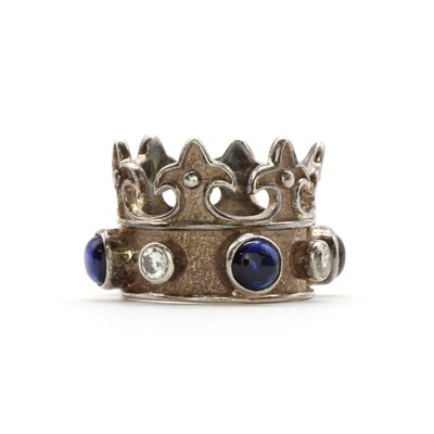 Lot 258 - A sterling silver Thomas Sabo crown ring