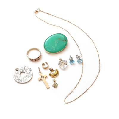 Lot 234 - A collection of gold and silver jewellery