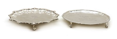 Lot 27 - An Edwardian silver waiter