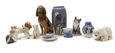 Lot 266 - A collection of Royal Copenhagen porcelain figures