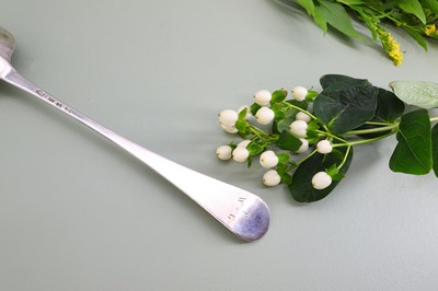 Lot 113 - A George II silver basting spoon