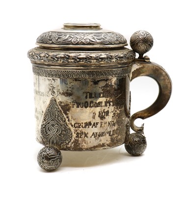 Lot 71 - A large 18th century style Swedish silver tankard