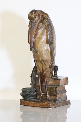 Lot 138 - A Goldscheider terracotta inkstand