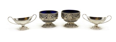 Lot 47 - A pair of George III silver pedestal salts