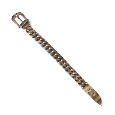 Lot 266 - A gentlemen's silver bracelet
