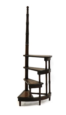 Lot 404 - A set mahogany library steps