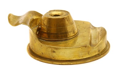 Lot 139 - A WWI trench art artillery shell inkwell