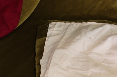 Lot 389 - A pair of velvet, cotton and silk embroidered curtains