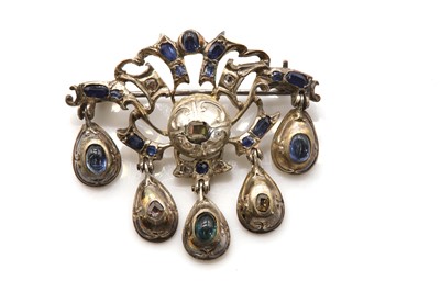 Lot 5 - A sapphire and diamond brooch