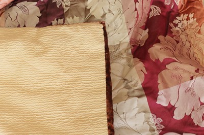 Lot 155 - A pair of silk damask curtains
