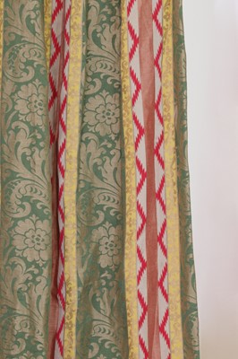 Lot 53 - Two pairs of striped silk curtains