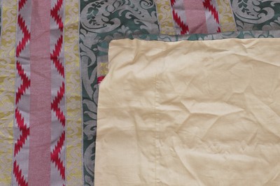 Lot 53 - Two pairs of striped silk curtains
