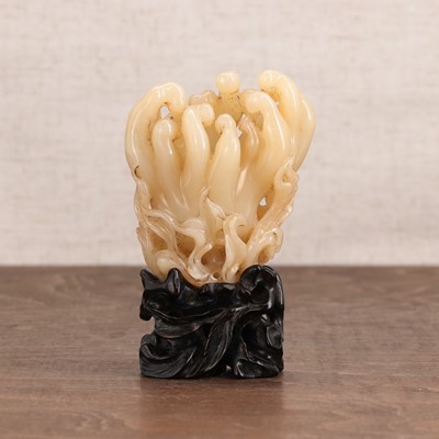 Lot 406 - A Chinese jade carving