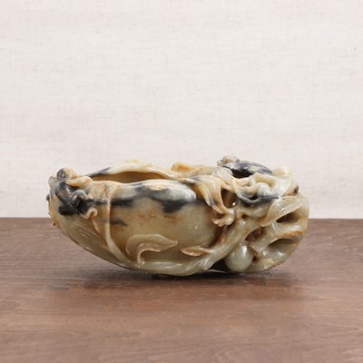 Lot 108 - A Chinese jade brush washer