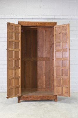 Lot 160 - A Robert 'Mouseman' Thompson oak wardrobe