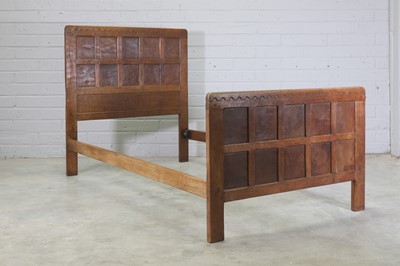 Lot 161 - A Robert 'Mouseman' Thompson oak bed frame