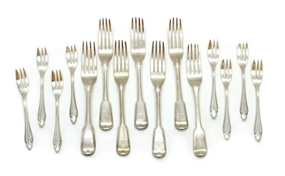 Lot 12 - A collection of George III silver forks