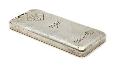 Lot 45 - A silver ingot