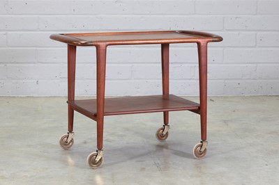 Lot 365 - A Danish teak 'Model 44' two-tier trolley
