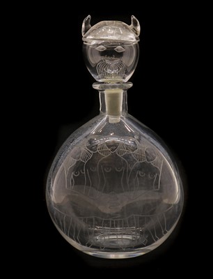 Lot 277 - An Orrefors 'Viking' decanter