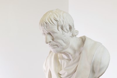 Lot 2 - A large plaster bust of the Pseudo-Seneca