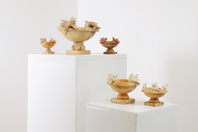 Lot 14 - Five alabaster urns