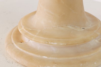 Lot 514 - A grand tour alabaster bust of Diana