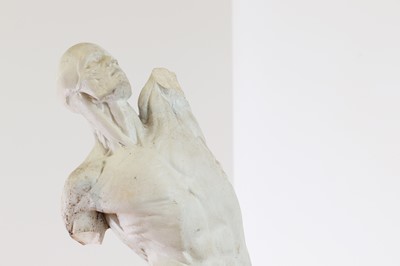 Lot 20 - A plaster figure of an écorché male