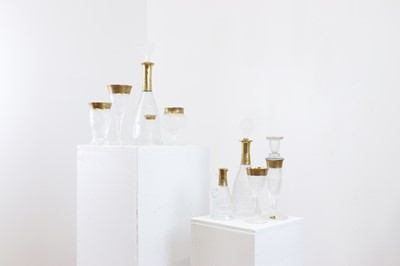 Lot 294 - An extensive 'Splendid' pattern crystal glass table suite by Moser