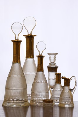 Lot 294 - An extensive 'Splendid' pattern crystal glass table suite by Moser