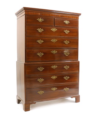 Lot 461 - A George III mahogany chest on chest