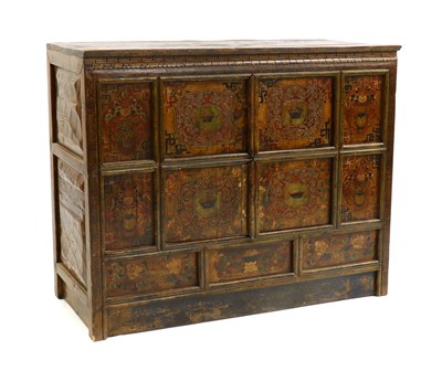 Lot 463 - A Tibetan painted food chest