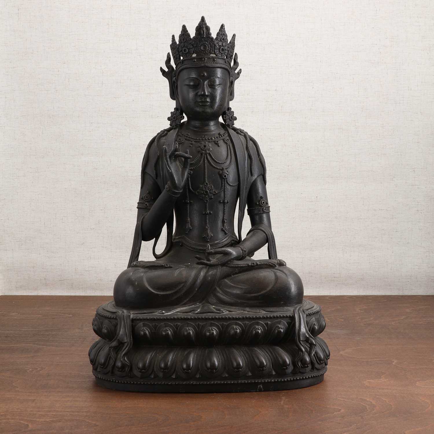 Lot 217 - A Chinese bronze bodhisattva