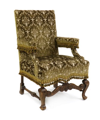 Lot 406 - A William and Mary style armchair