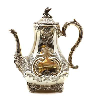 Lot 58 - An silver coffee pot