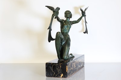 Lot 173 - A French patinated Art Deco bronze